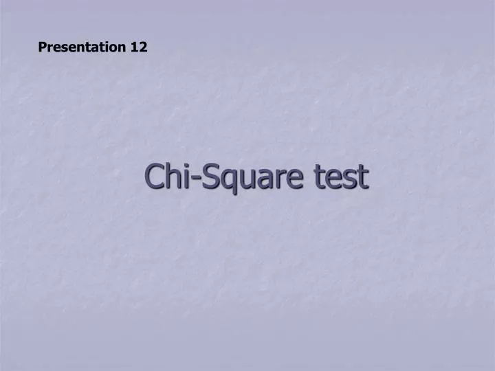 chi square test