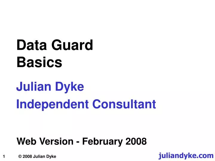 data guard basics