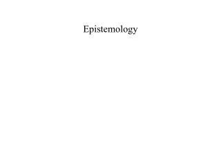 Epistemology