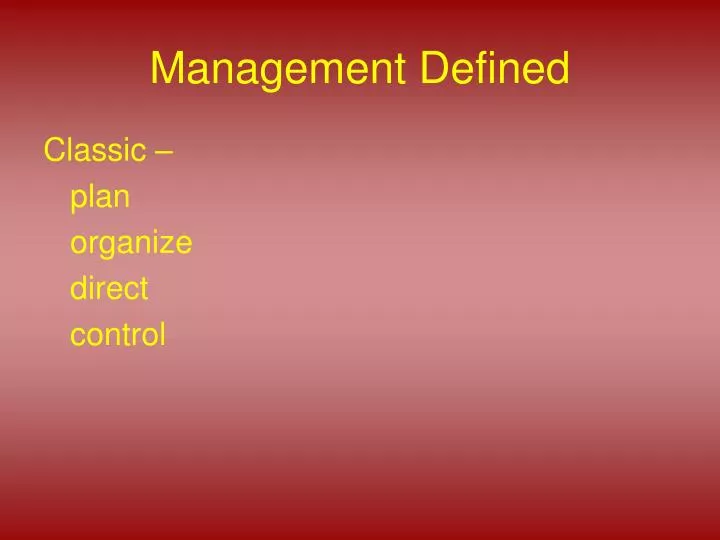 management defined