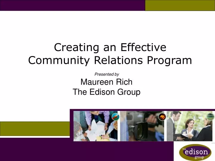 creating an effective community relations program