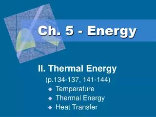 Ch. 5 - Energy