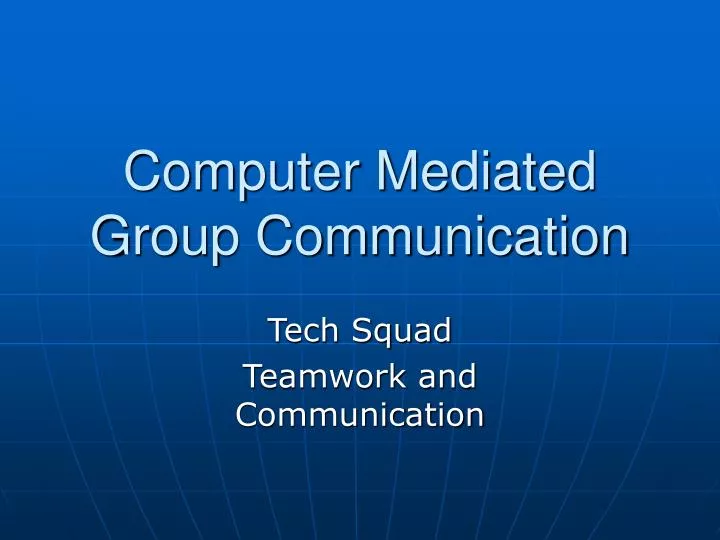 computer mediated group communication