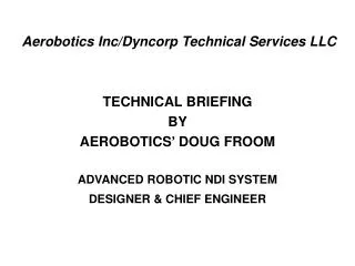 Aerobotics Inc/Dyncorp Technical Services LLC