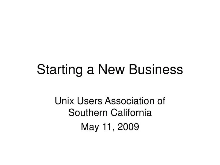 unix users association of southern california may 11 2009