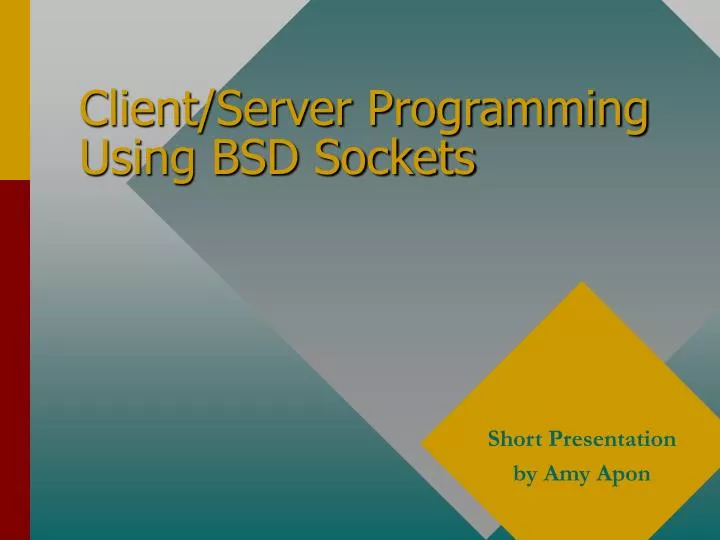 client server programming using bsd sockets