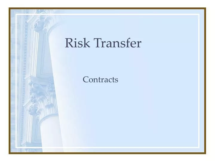 risk transfer