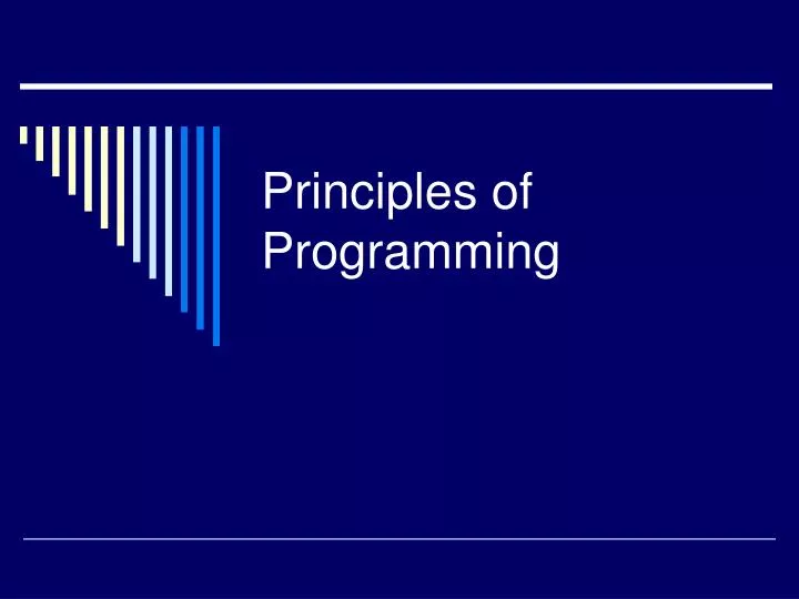 principles of programming