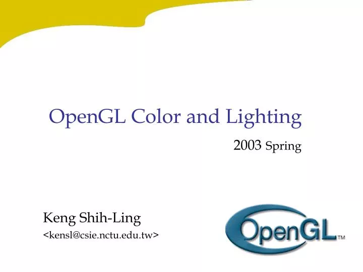 opengl color and lighting