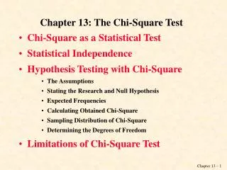 Chapter 13: The Chi-Square Test
