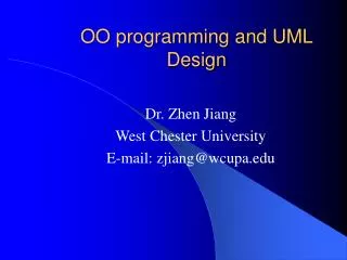 OO programming and UML Design