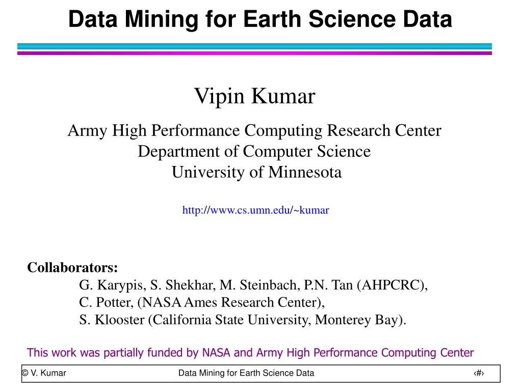 PPT - Data Mining for Earth Science Data PowerPoint Presentation, free ...