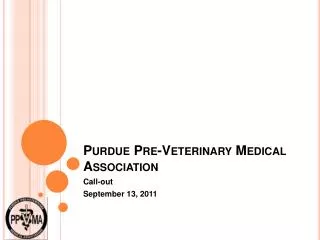 Purdue Pre-Veterinary Medical Association