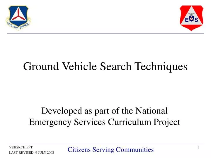ground vehicle search techniques