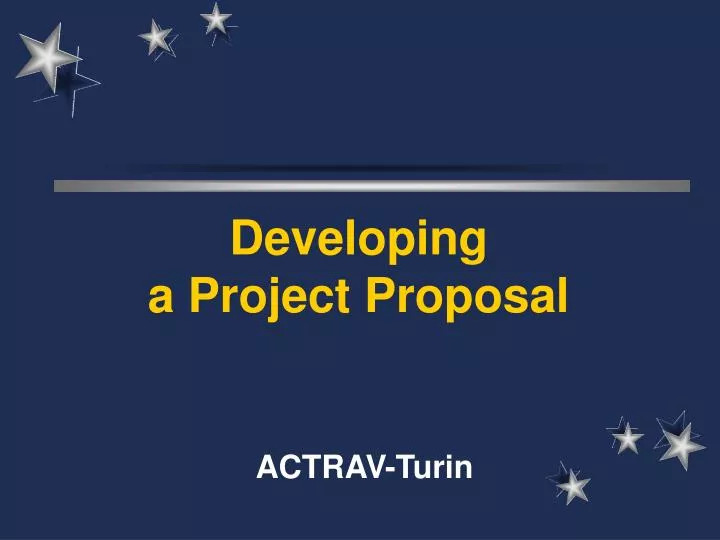 developing a project proposal