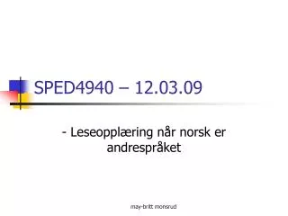 sped4940 12 03 09