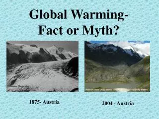 Global Warming- Fact or Myth?