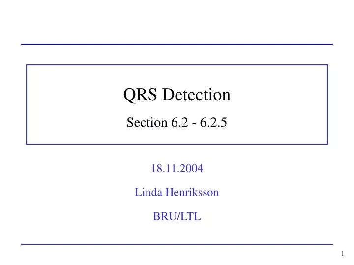 qrs detection section 6 2 6 2 5