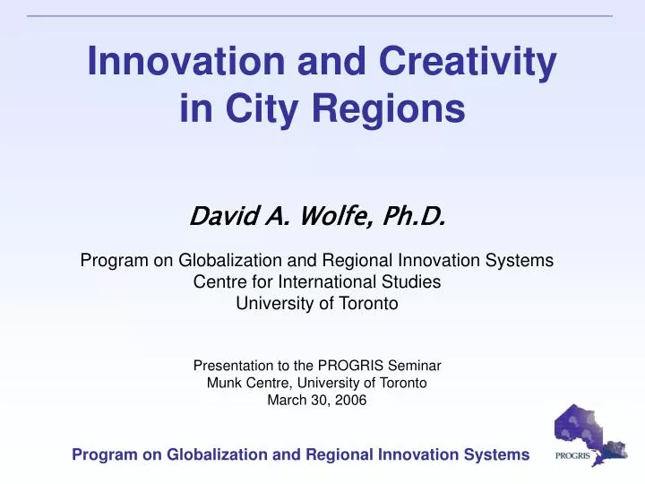 innovation and creativity in city regions