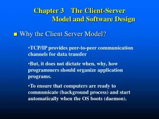 Chapter 3 The Client-Server Model and Software Design