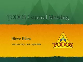 TODOS General Meeting