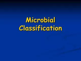 Microbial Classification