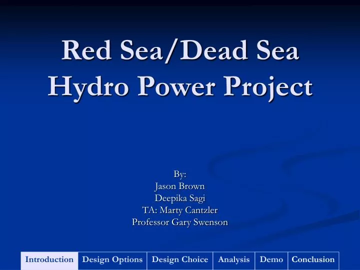 red sea dead sea hydro power project