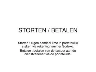 STORTEN / BETALEN