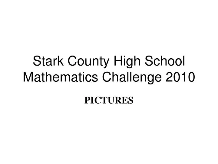 stark county high school mathematics challenge 2010