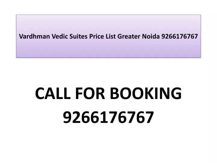 vardhman vedic suites price list greater noida 9266176767
