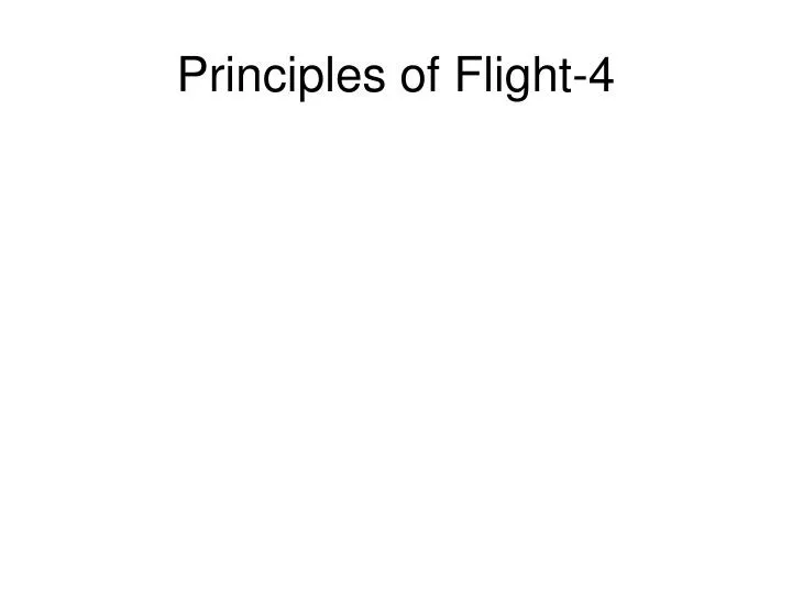 principles of flight 4