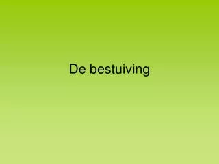 de bestuiving