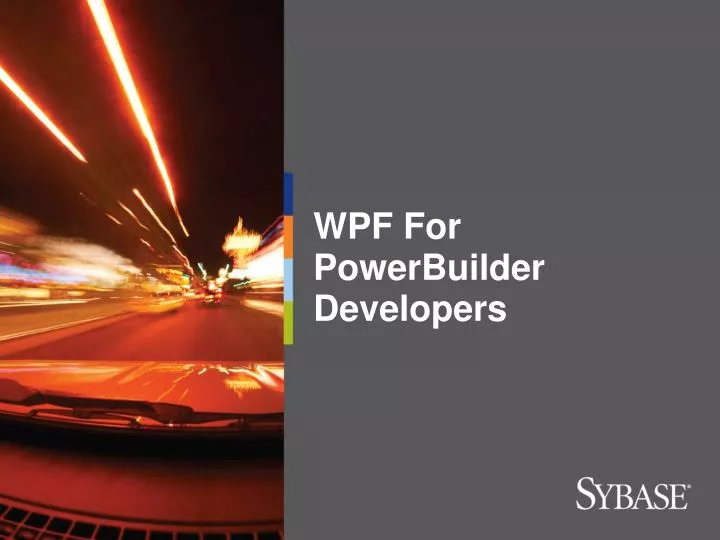 wpf for powerbuilder developers