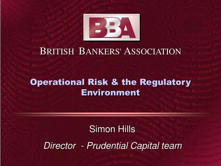 operational risk the regulatory environment