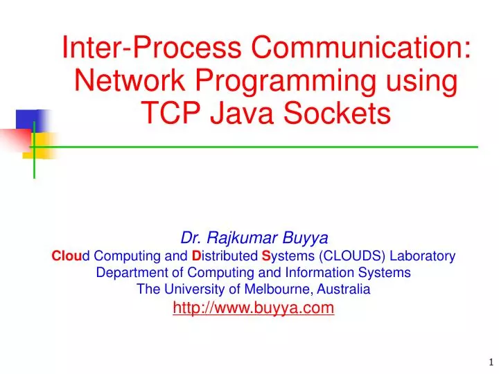 inter process communication network programming using tcp java sockets