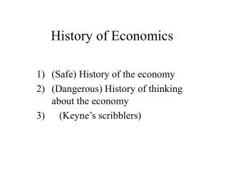 History of Economics