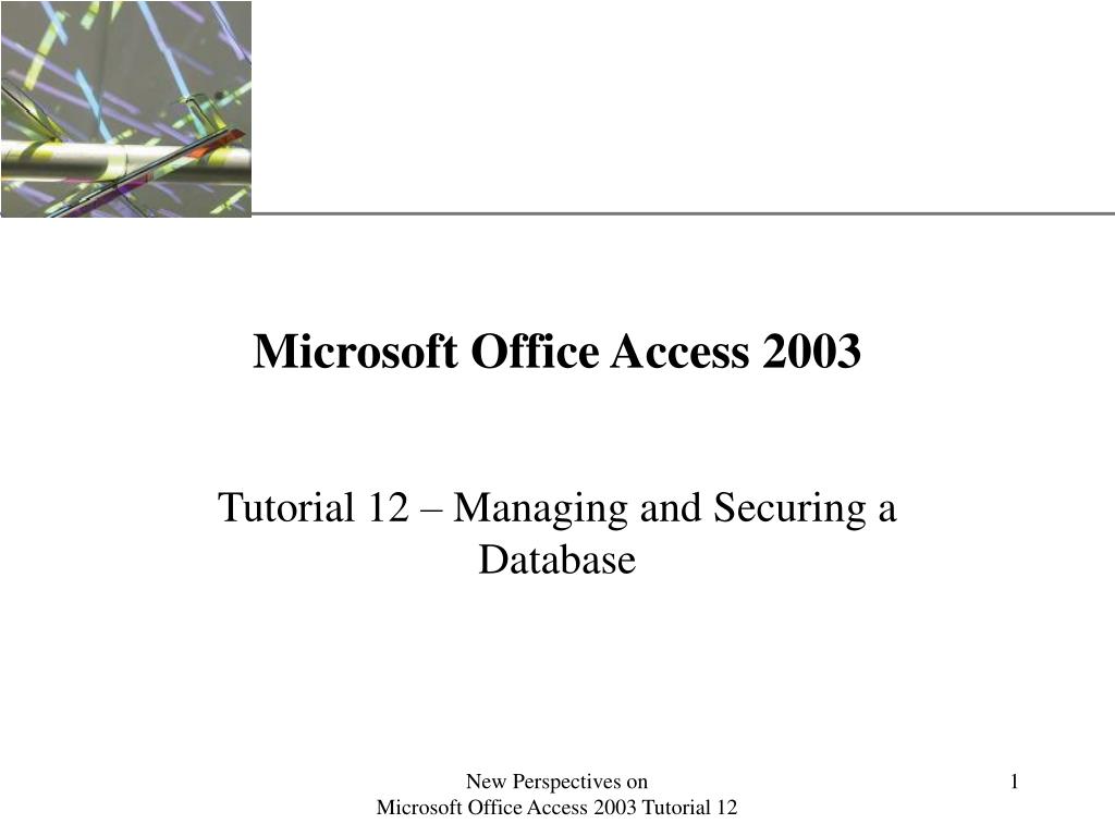 PPT - Microsoft Office Access 2003 PowerPoint Presentation, free ...
