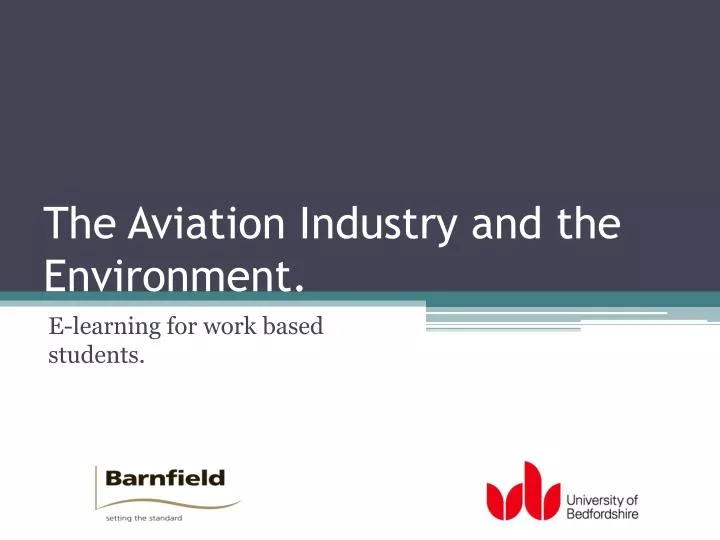 the aviation industry and the environment