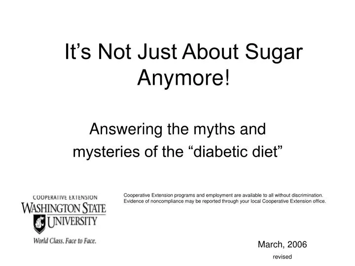 it s not just about sugar anymore