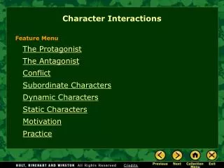 character interactions