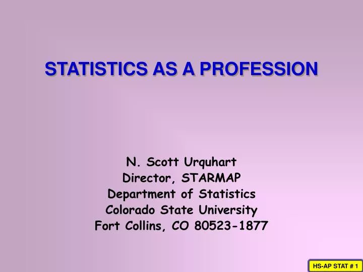statistics as a profession