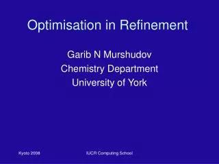 Optimisation in Refinement