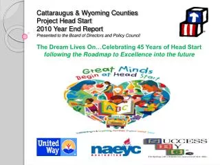 Cattaraugus &amp; Wyoming Counties Project Head Start 2010 Year End Report Presented to the Board of Directors and Polic