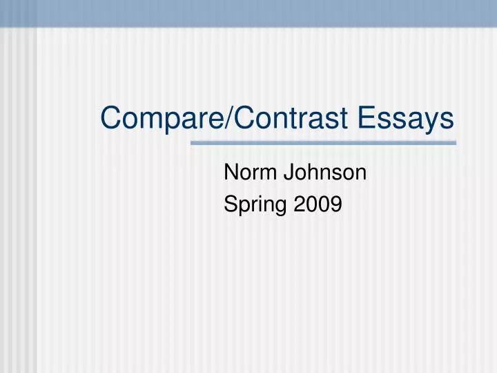 compare contrast essays