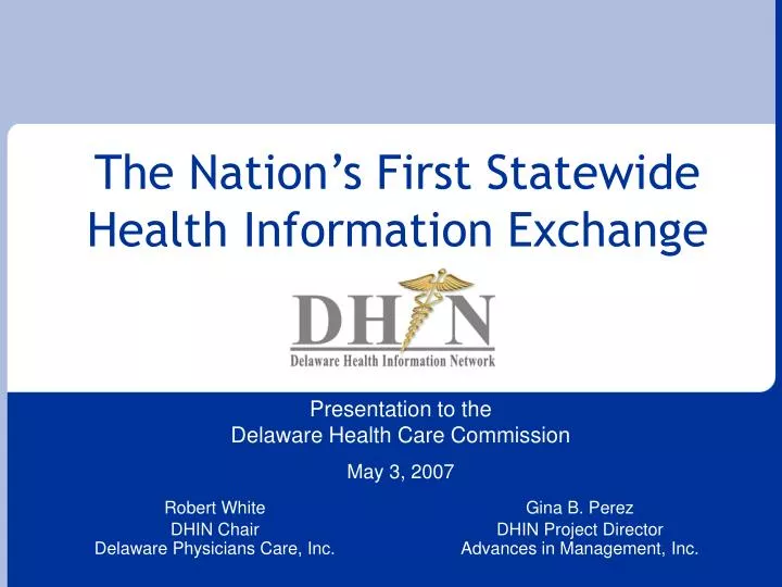 the nation s first statewide health information exchange