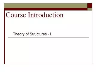 Course Introduction