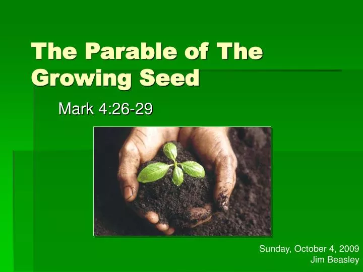 the parable of the growing seed
