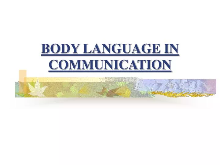 body language in communication