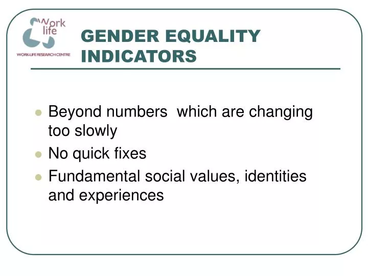 gender equality indicators