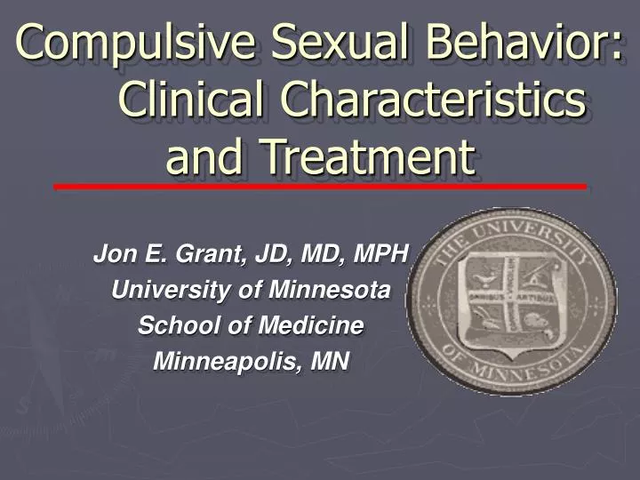 compulsive sexual behavior clinical characteristics and treatment